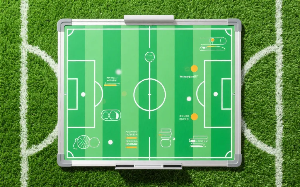 世界杯决赛战术板与数据可视化叠加在球场草皮上的画面